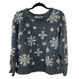 KETTLE CREEK Vintage Wool Snowflake Sweater
Grey Cream M